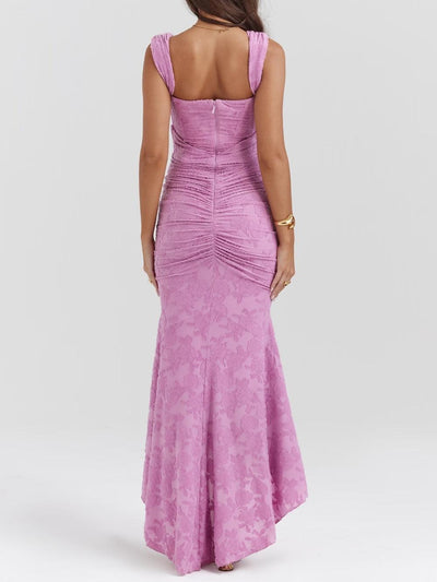 לורן™ | שמלת מקסי פרחונית כחולה