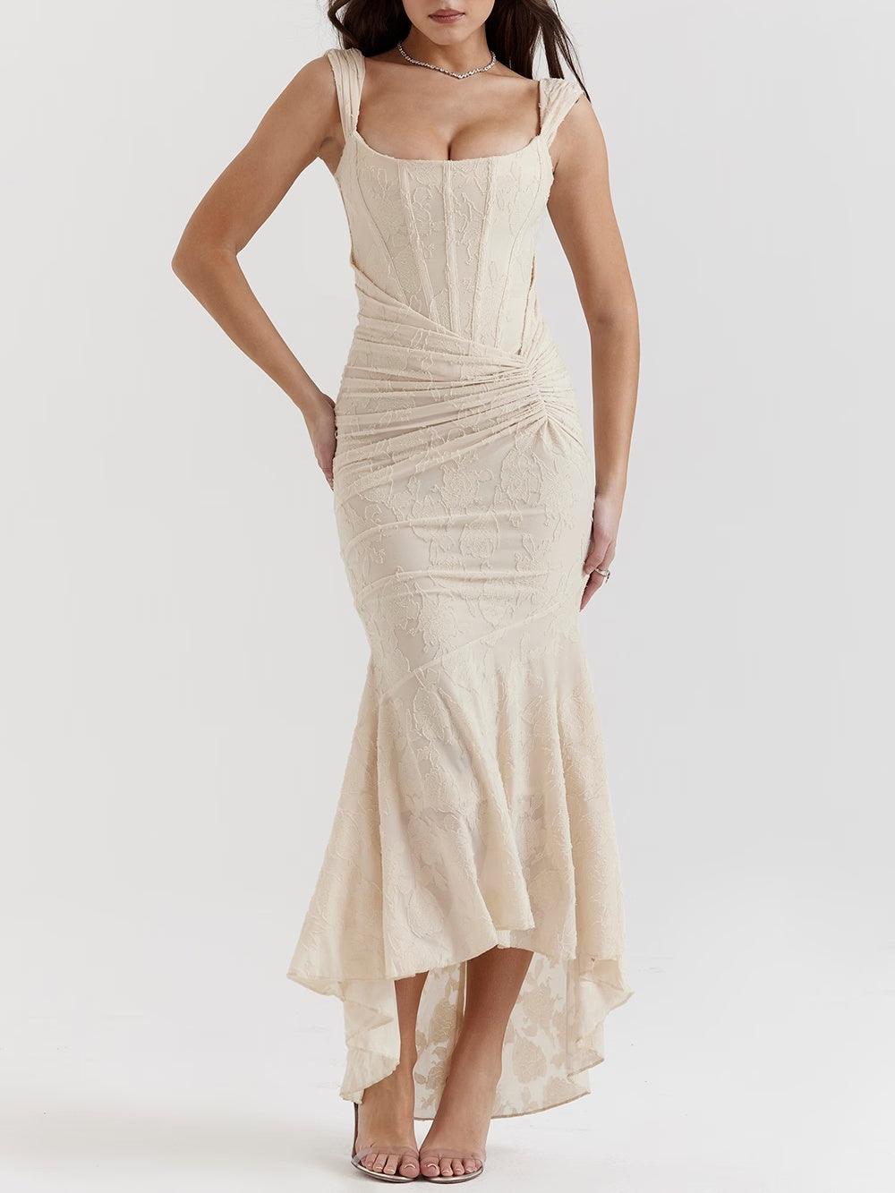 לורן™ | שמלת מקסי פרחונית כחולה