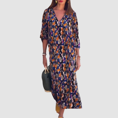 פרנסס™ | שמלת V-ניק אלגנטית