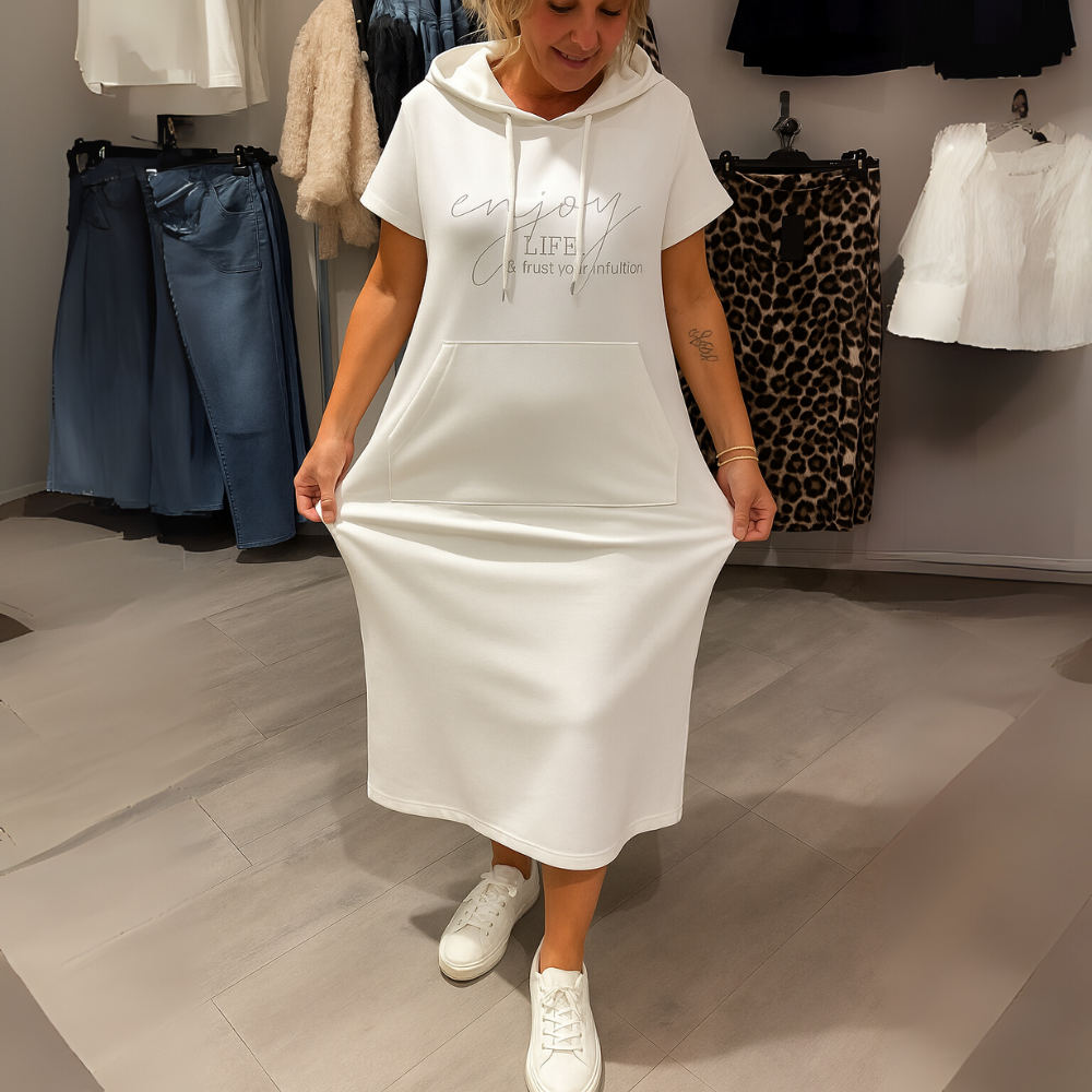 נטשה™ | שמלת קפוצ’ון קז’ואל