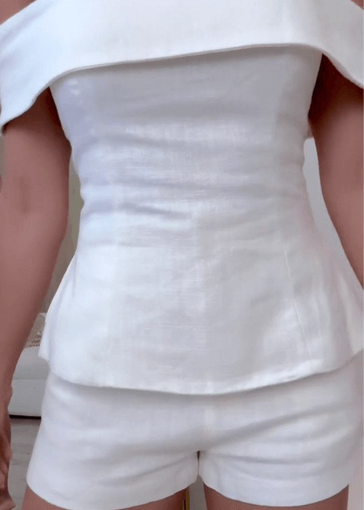 אלונה™ | חליפה דו-חלקית לבנה