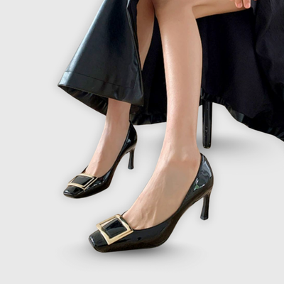 טסה™ | סנדל מתכתי עם עקב בלוק