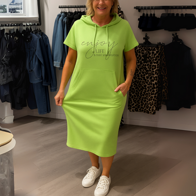 נטשה™ | שמלת קפוצ’ון קז’ואל