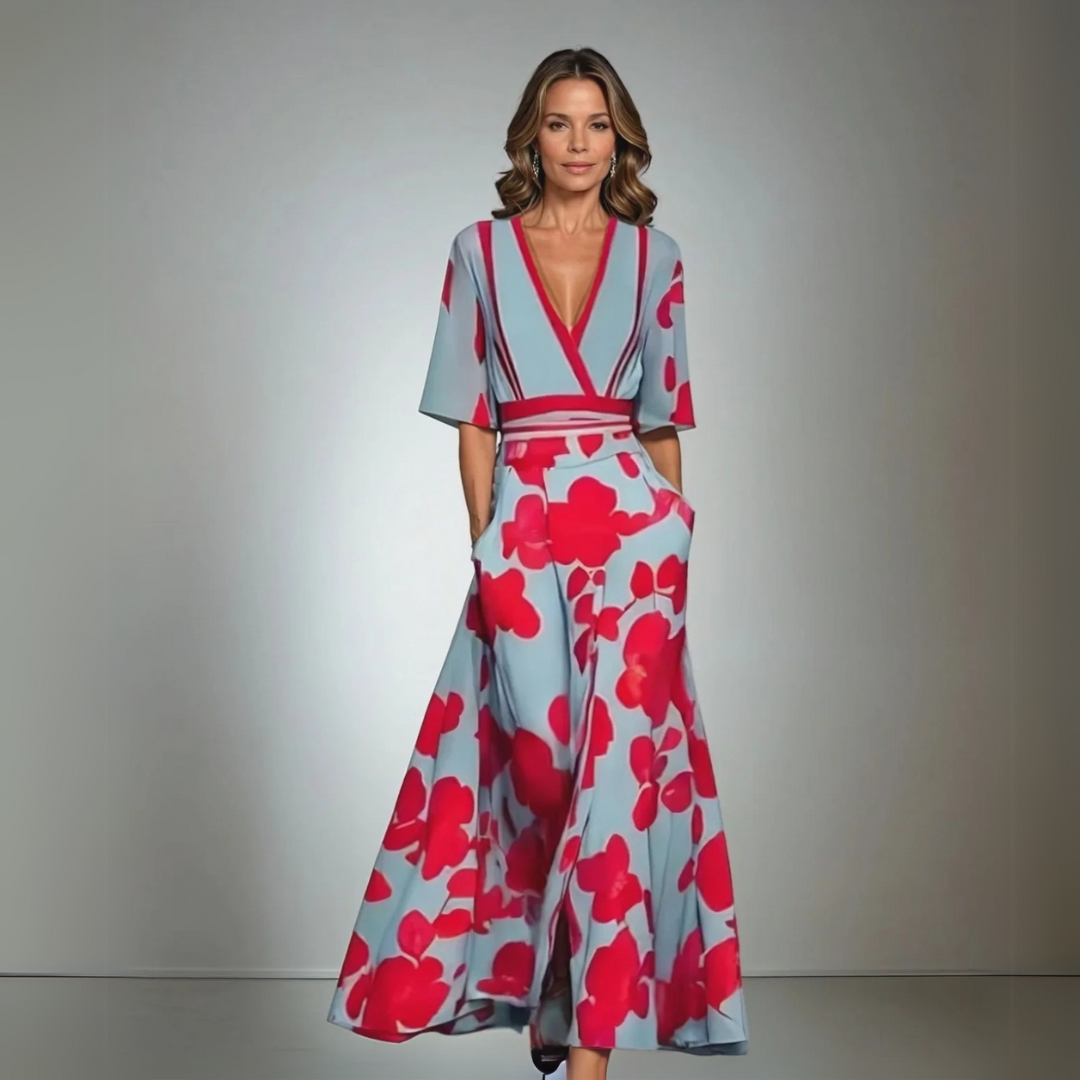 אליה™ | שמלה אלגנטית עם הדפס פרחוני