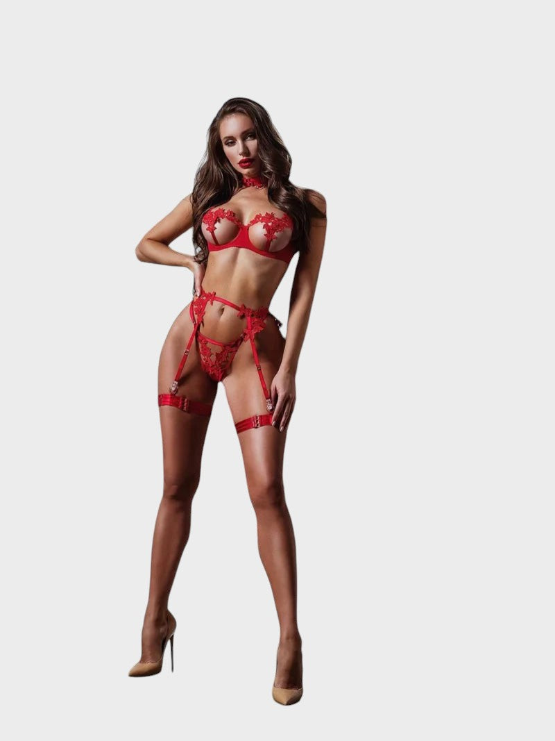 אדינה | סט הלבשה תחתונה צרפתית תלת חלקי
