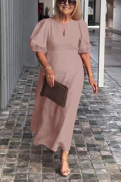 אמלי™ | שמלה עם שרוולים נפוחים