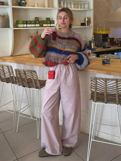 אווה™ | סוודר קלאסי בעבודת סריגה