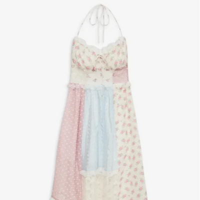 ויויאנה™ | שמלת פאטצ'וורק עם רצועות מתכווננות