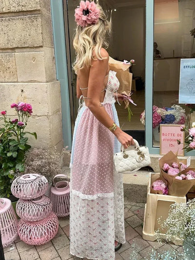 ווויאנה™ | שמלת פאטצ'וורק עם רצועות