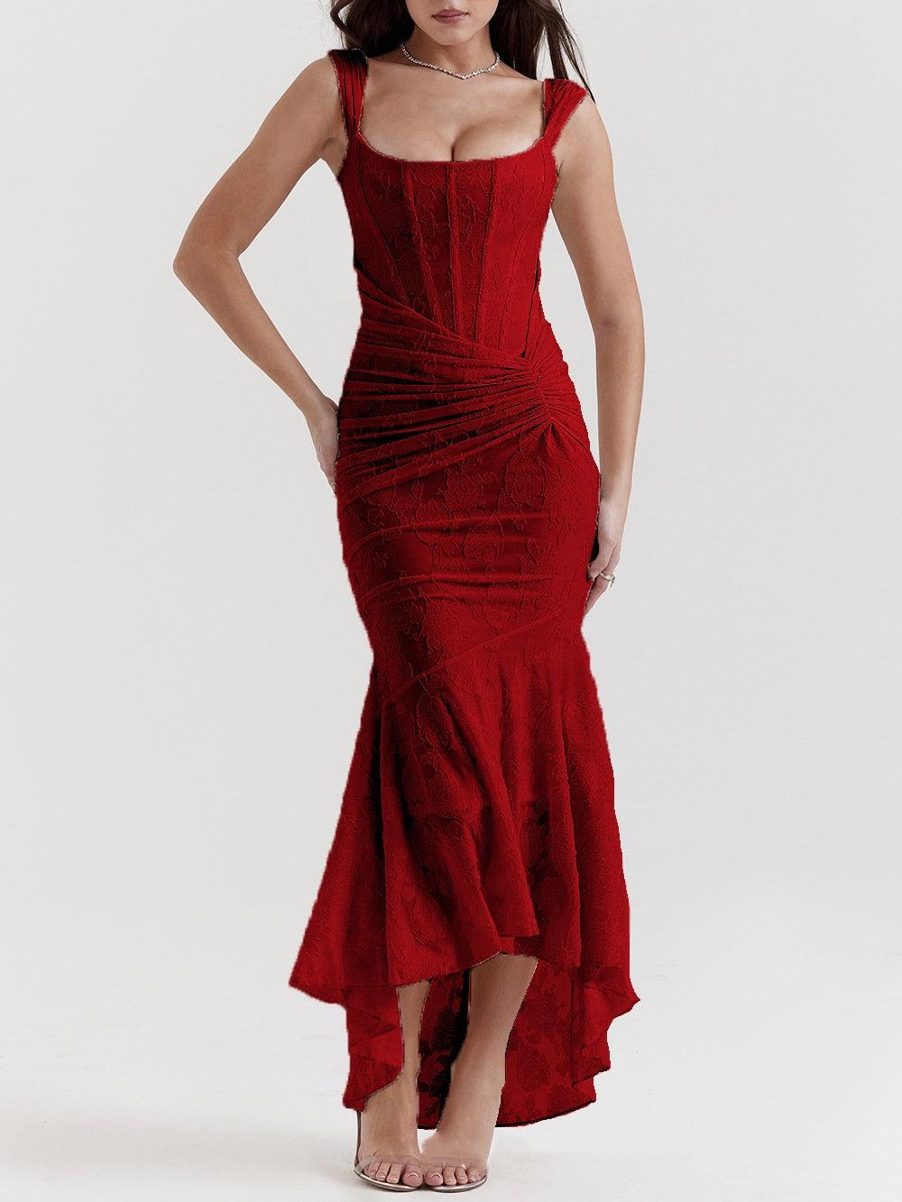 לורן™ | שמלת מקסי פרחונית כחולה