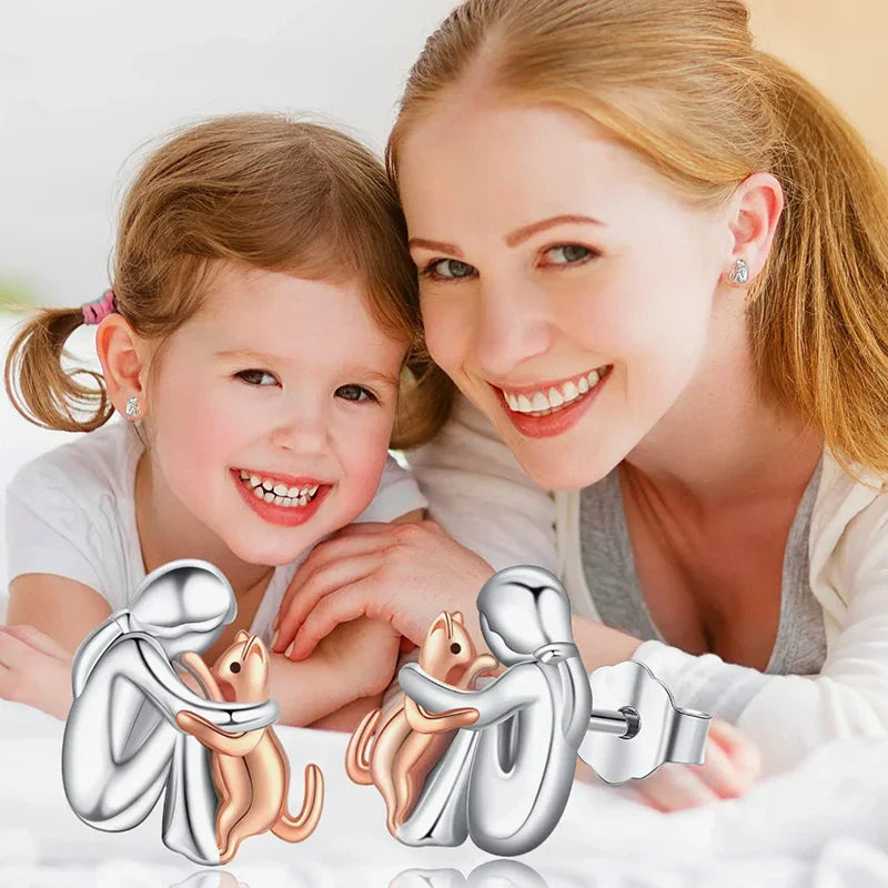 מירה™ | עגילי חיבוק חתול