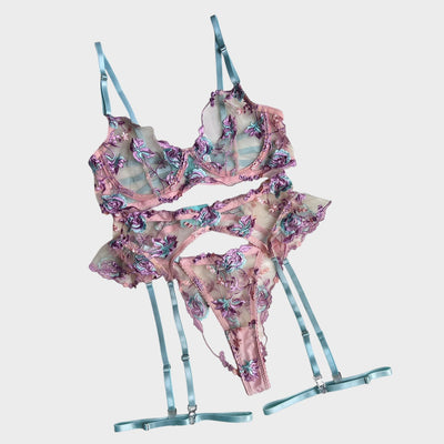 בקי | סט תחתוני פרחים צרפתי של 3 חלקים