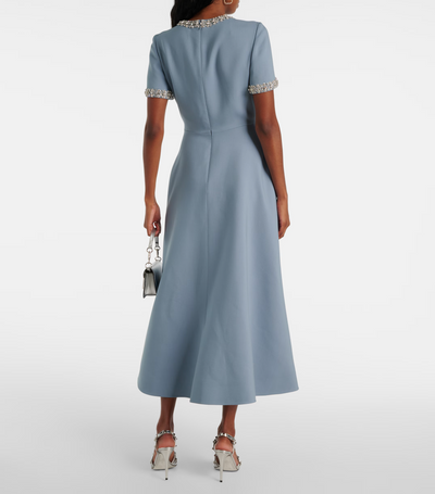 רפאלה™ | שמלה בגזרת א עם קשתות וחרוזים