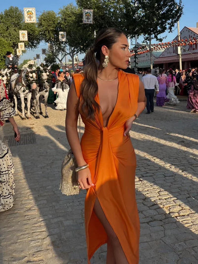 עדן™ | שמלת פליסה מעוצבת ואלגנטית