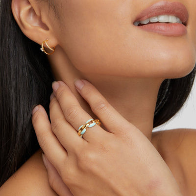 ריה כחולה™ | טבעת שרשרת