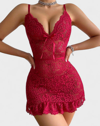 רוזלי | שמלת לילה בלונדינית עם מחשוף עמוק