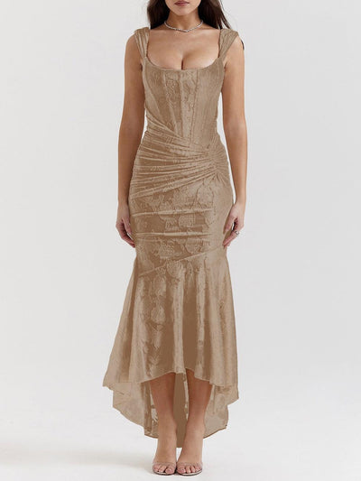 לורן™ | שמלת מקסי פרחונית כחולה