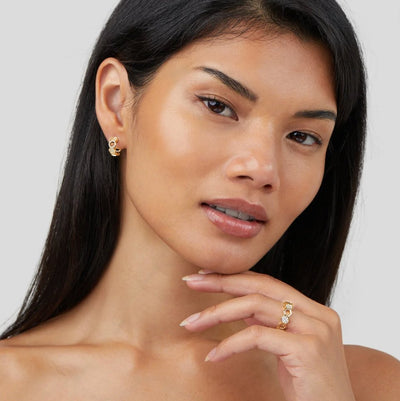 בינה - טבעת זהב וקריסטל