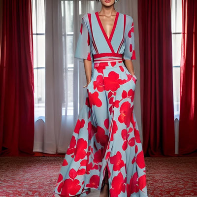 אליה™ | שמלה אלגנטית עם הדפס פרחוני