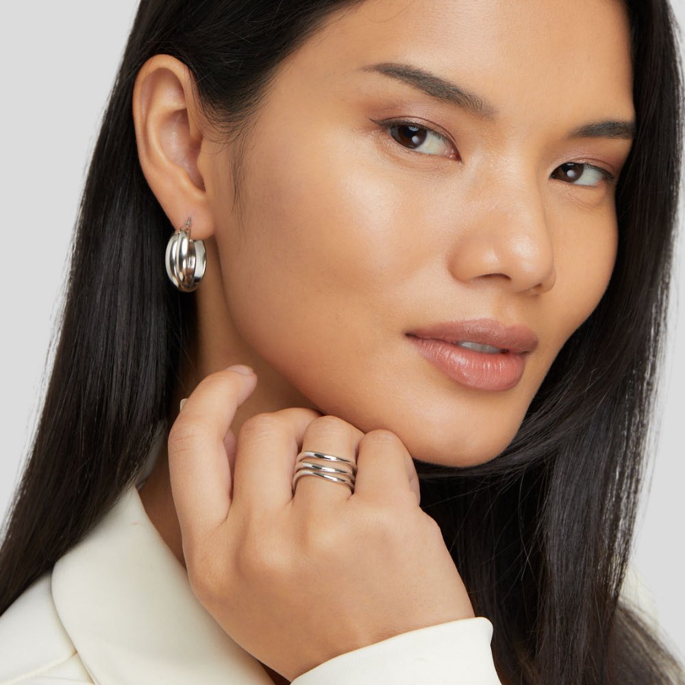 קיה טבעת כסף משולבת