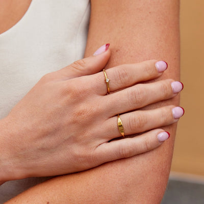 אהבה - טבעת לב קריסטל