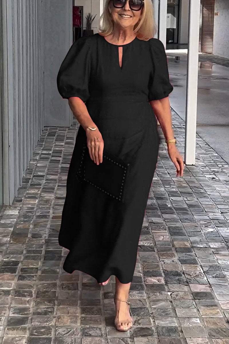 אמלי™ | שמלה עם שרוולים נפוחים