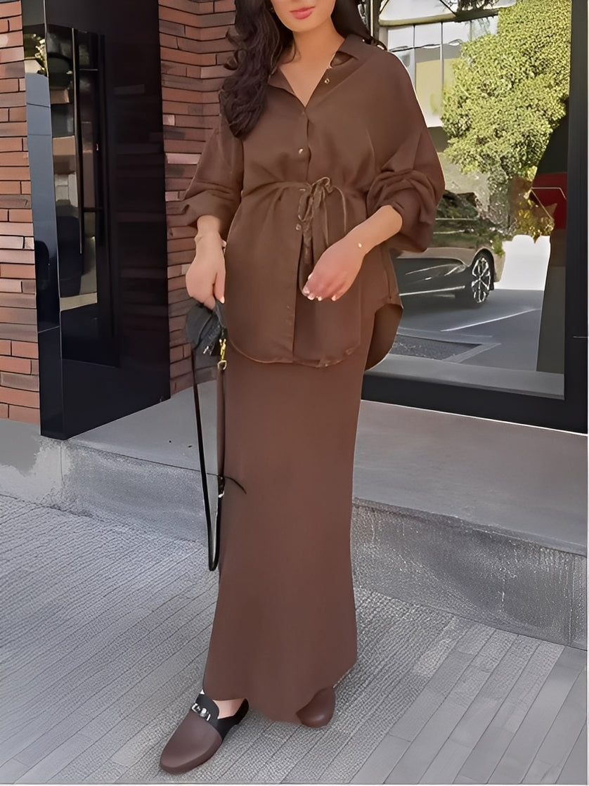 ליאורה™ | סט חולצה וחצאית