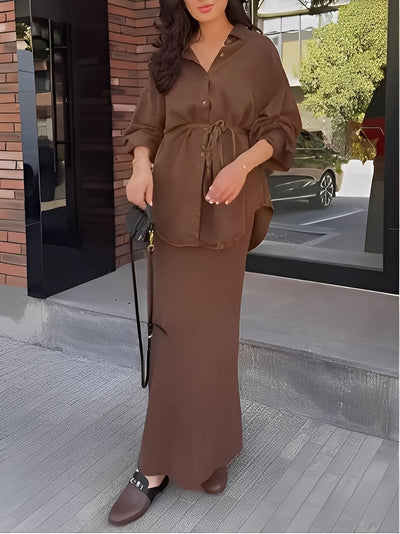 ליאורה™ | סט חולצה וחצאית